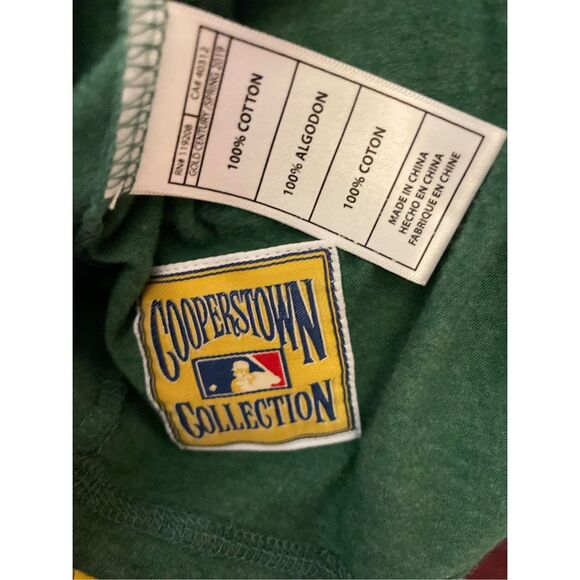 Oakland A’s Mitchell & Ness Cooperstown Collection Lightweight Hoodie Size Mediu - Picture 14 of 15